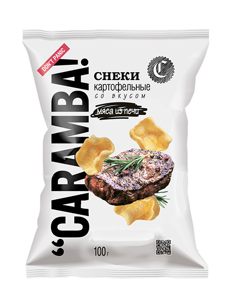 Снеки картофельные со вкусом мяса из печи низкобелковые CARAMBA, 75г