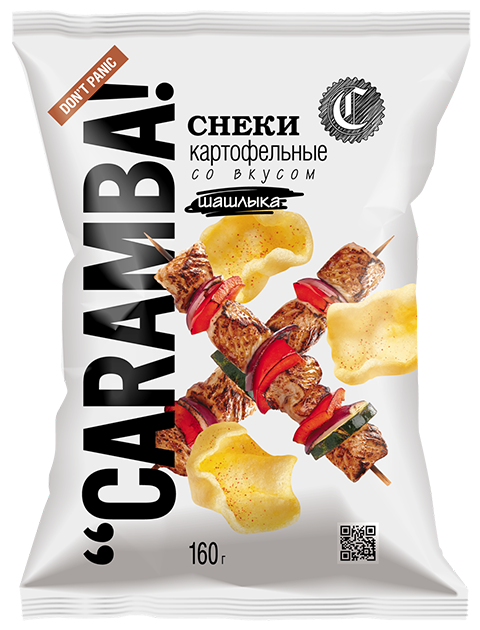 Снеки картофельные со вкусом шашлыка низкобелковые CARAMBA, 160г