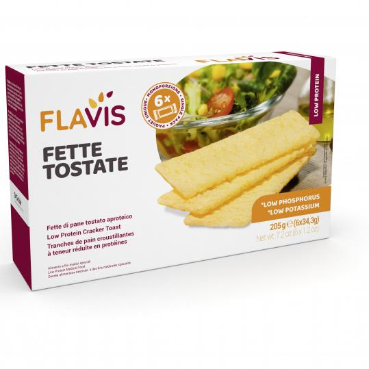 Хлебцы хрустящие Fette tostate низкобелковые FLAVIS (6х34.3г), 205г