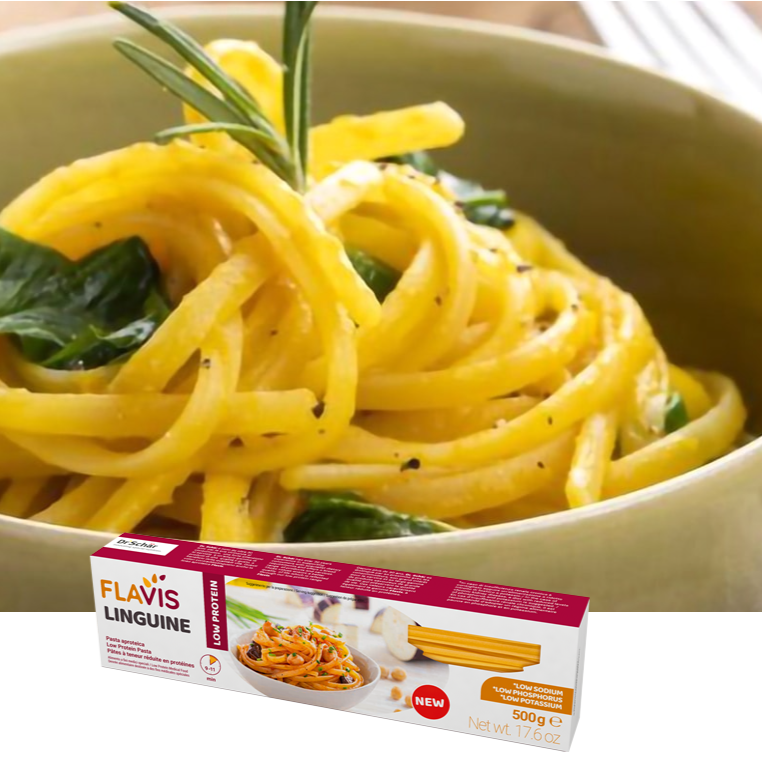 Макароны "Лингвини" LINGUINE низкобелковые FLAVIS, 500г