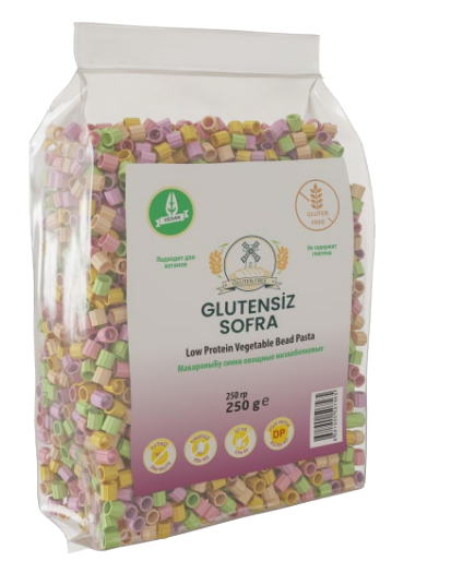 Макароны Бусинки овощные Vegetable Bead Pasta низкобелковые PKU SOFRA, 250г