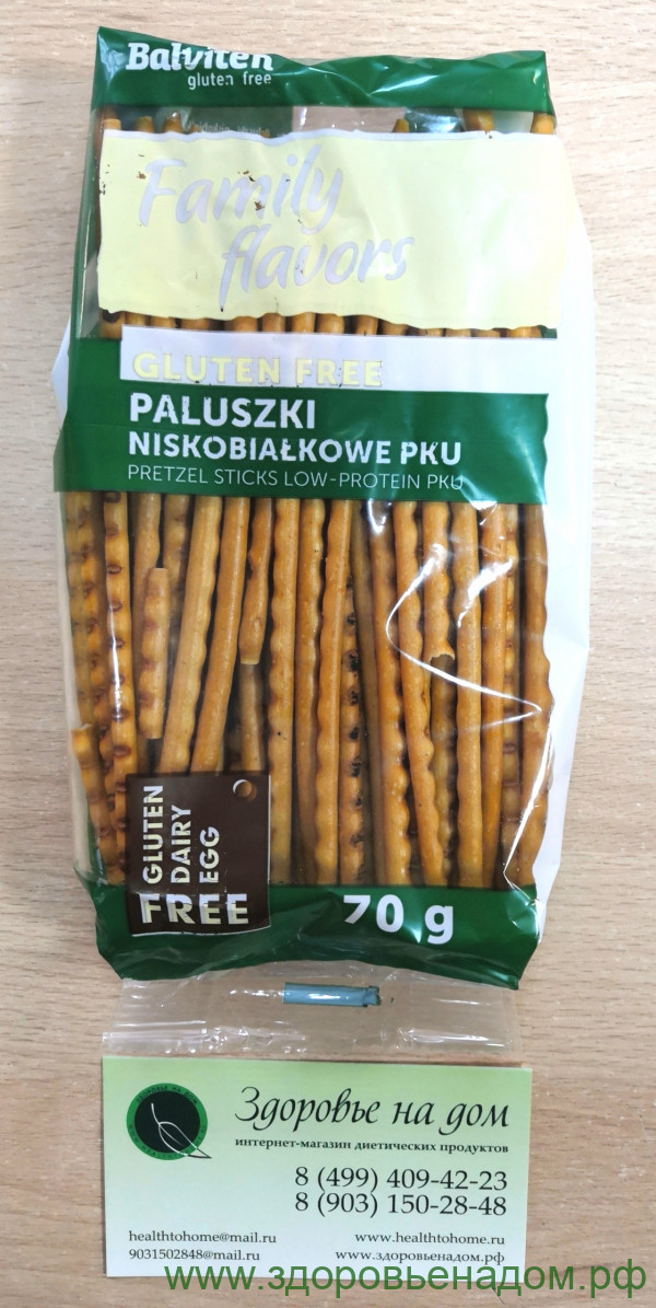 Соломка-палочки PALUSZKI низкобелковые Balviten, 70г