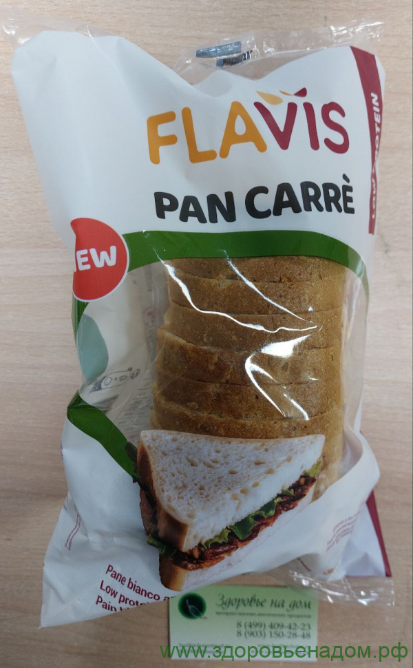 Хлеб БЕЛЫЙ PAN CARRE низкобелковый FLAVIS, 300г
